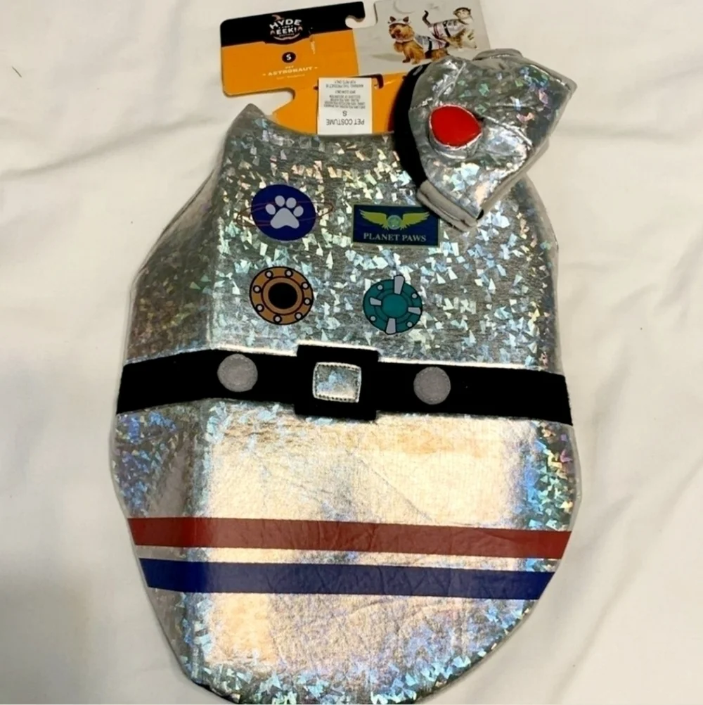 NWT Hyde & Eek Astronaut Pet Costume Vest & Headpiece Size Small S Dog Cat New